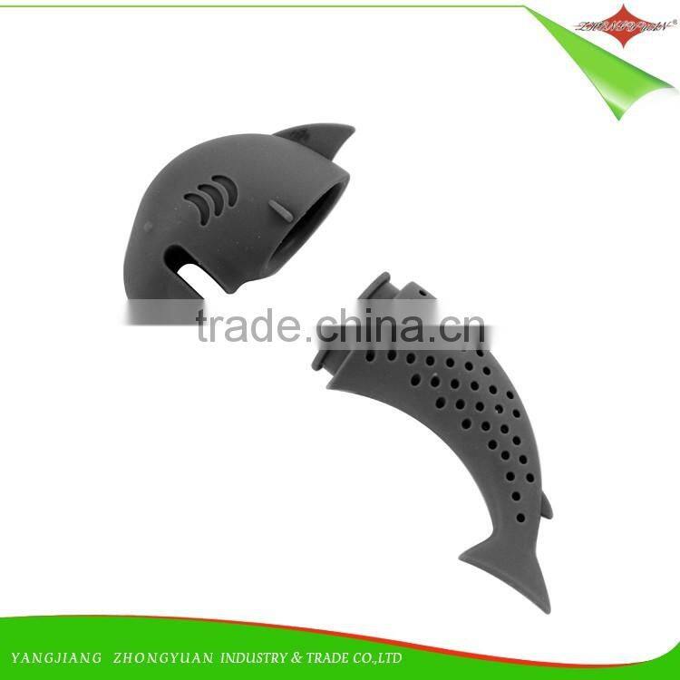 ZY-E3145 new design tea infuser food grade Silicone Strainer shark loose Tea Filter