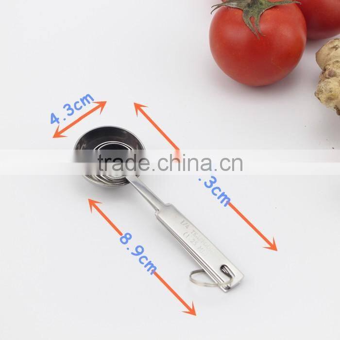 Stainless Steel Stainless Steel Set of 4 Measuring Spoons for Measuring Dry And Liquid Ingredients