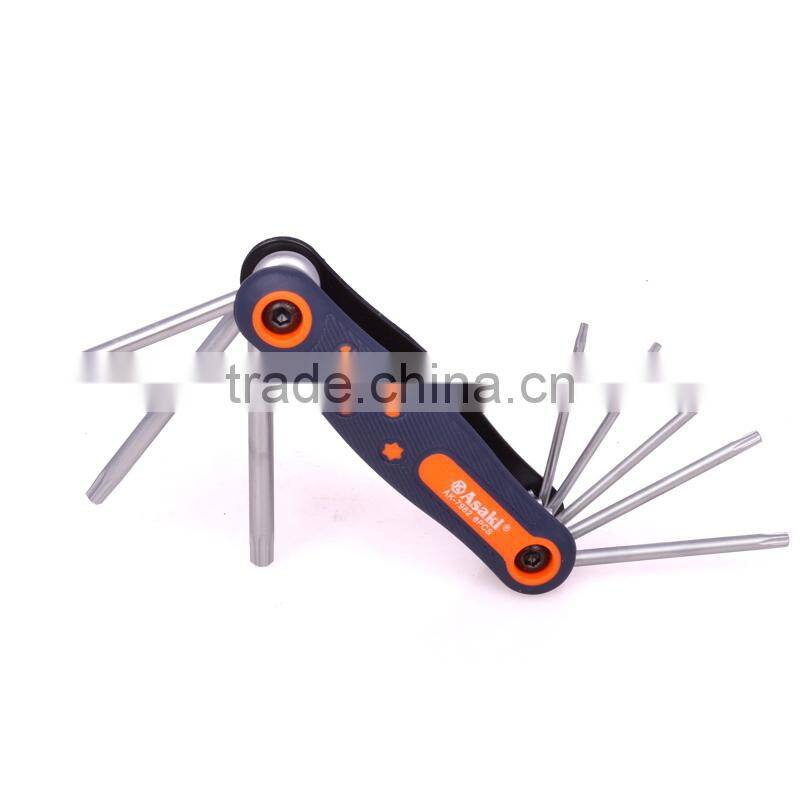 8 PCS folding hex key wrench set