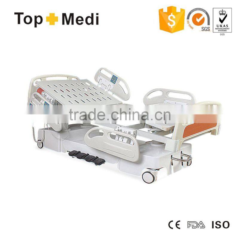 TOPMEDI high quality CE ISO approved central locking castor 7 function electric bed