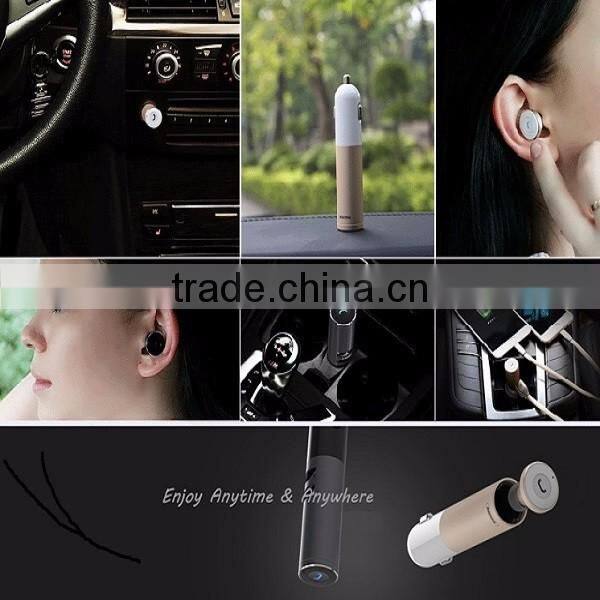 REMAX RB-T11C Dual USB 2.1A+1A Mini Wireless Bluetooth 4.0 Headset Earphone