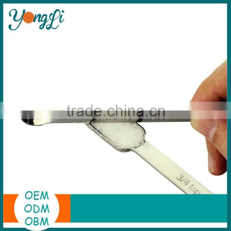 Salad Servers Measuring Spoons for Measuring Dry and Liquid Ingredients Metal Stainless Steel Kitchen Measuring Tools