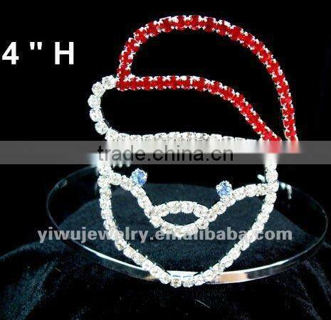 HC172-0008 High-Grade Rhinestone Colored Pageant Crown &Tiara 2017 In Halo