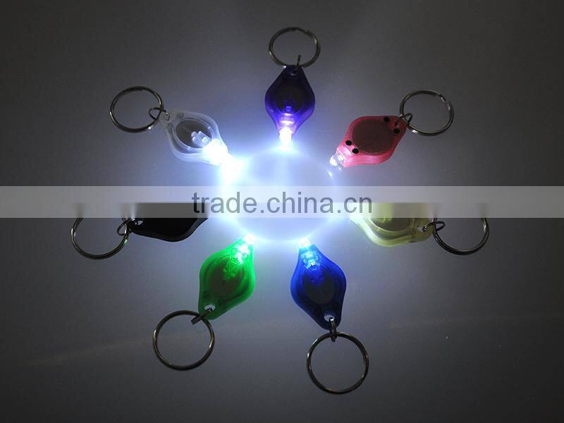 Wholesale cheap souvenir led flashlights keychain ring