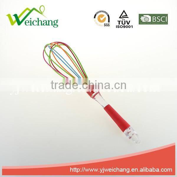 WCJ856 Hign Quality Silicone Egg Ehisk with Plastic Handle Wholesale Egg Beater