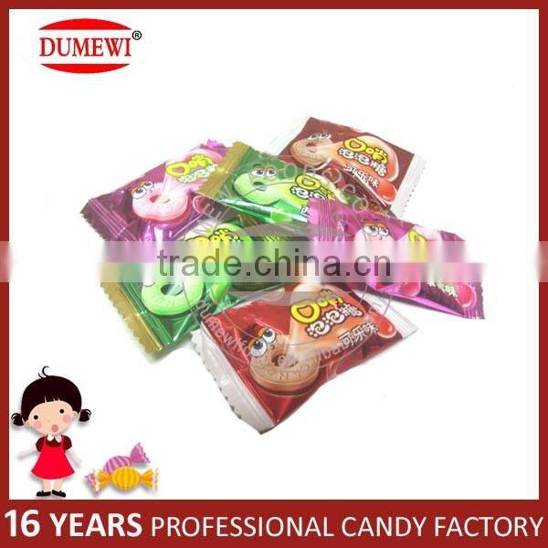 Multi Flavors Whistle Fruit Bubble Gum in Jar Package