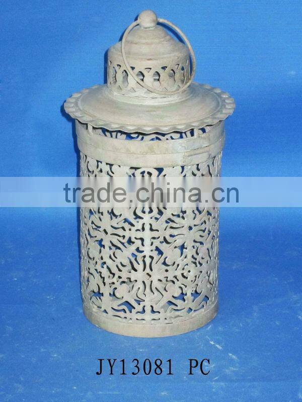 New design Cheap Hanging Decorative Cylinder Metal Candle Lantern for indoor and garden