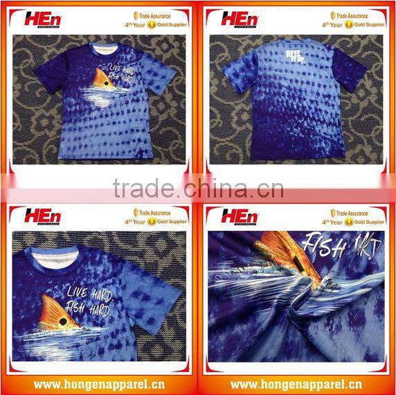 Hongen apparel 2016 Fashion Plaint shirts with collars all over sublimation printing t-shirt