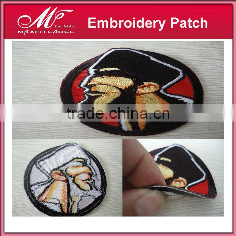 High quality customized iron-on backing embroidery patch