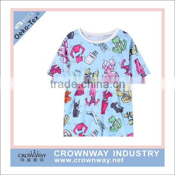 Fashion Casual short sleeve sublimation sport t shirt by custom design