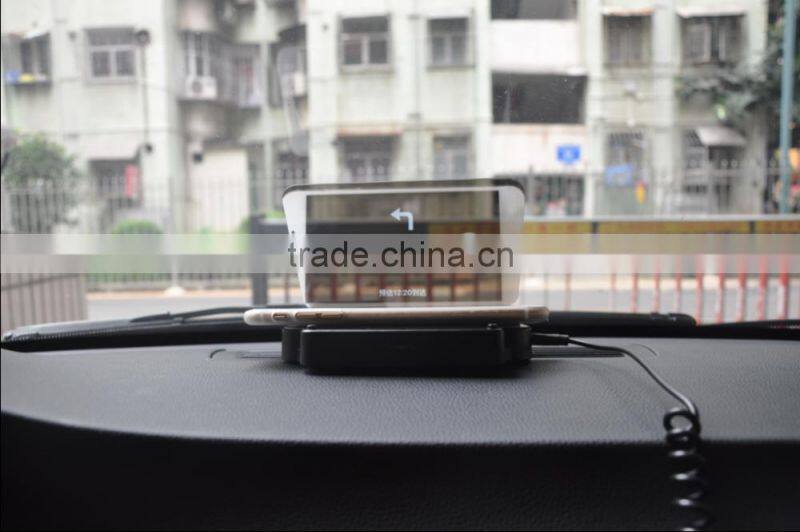 Wireless charging car HUD (or vehicular HUD heads up display + mobile wireless charging base)