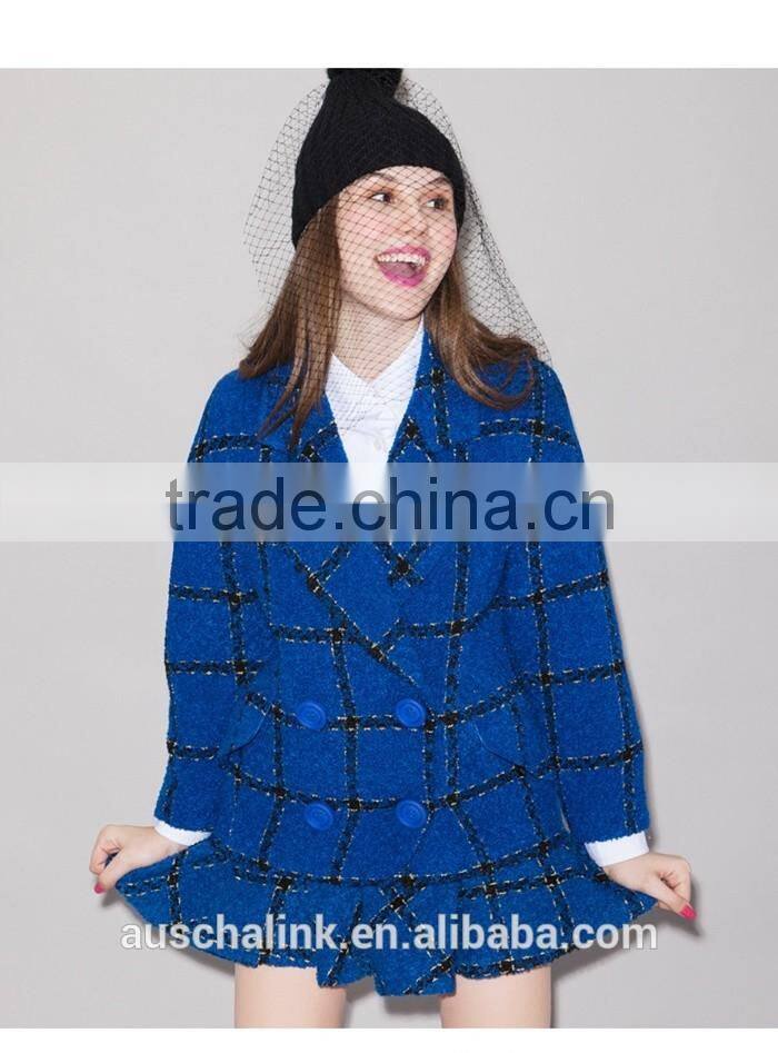 2016 korean design adult school girls custume plaid mini skirt