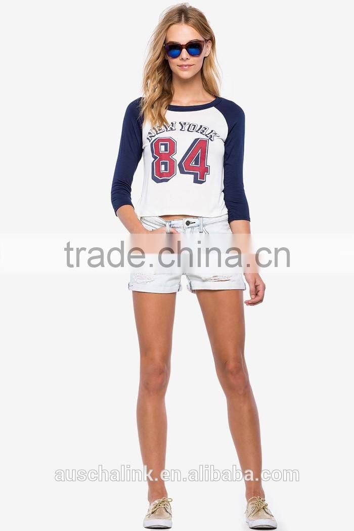 2016 best selling women raglan gym t shirt nice design