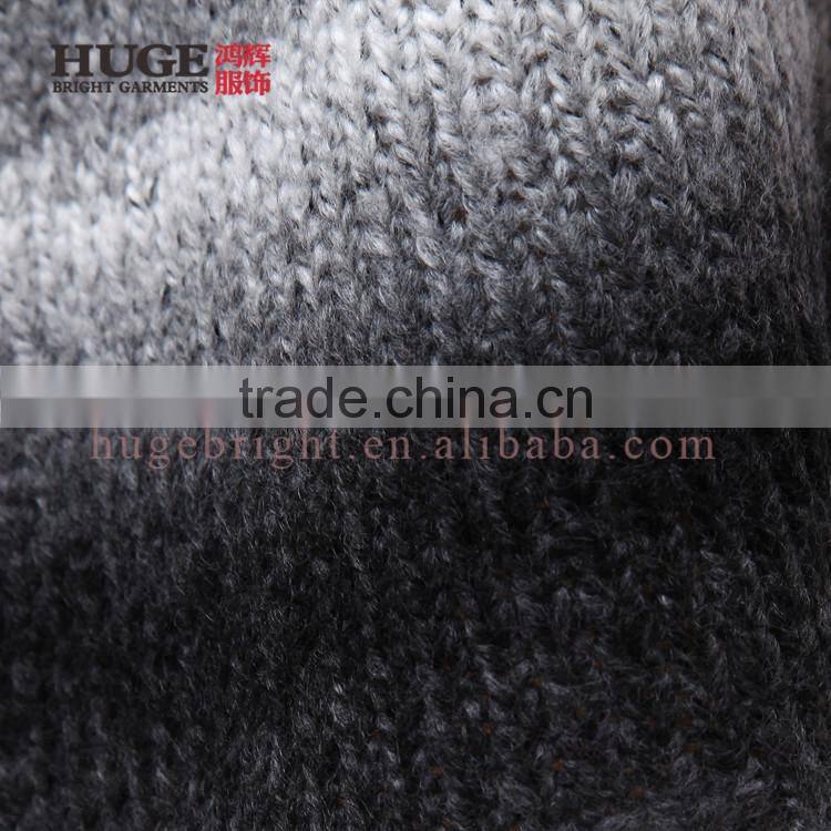 Turn Down Collar And Long Sleeves Striped Cardigan Sweater