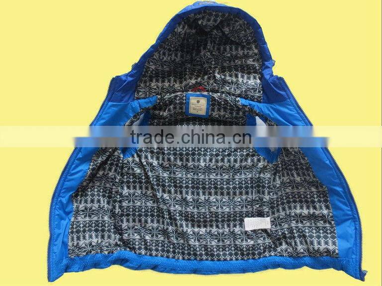 Boy basic padding vest with hood