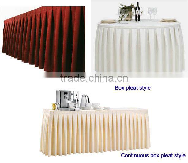 Polyester Table skirting, table skirt