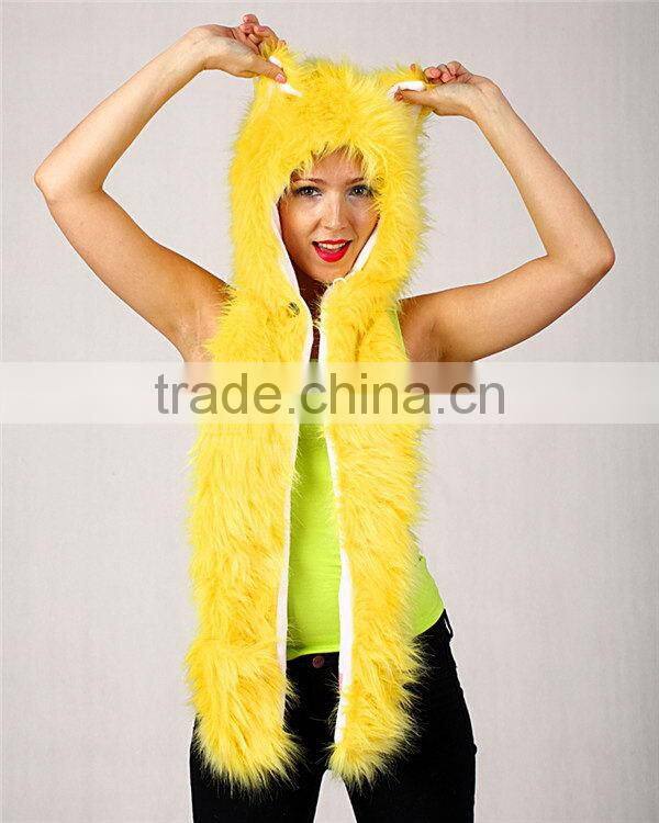 New style new products soft tiger animal crochet pattern hood hat