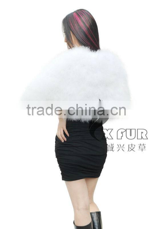 CX-B-87A Turkey Feather Ladies Fashion Fur bridal Cape