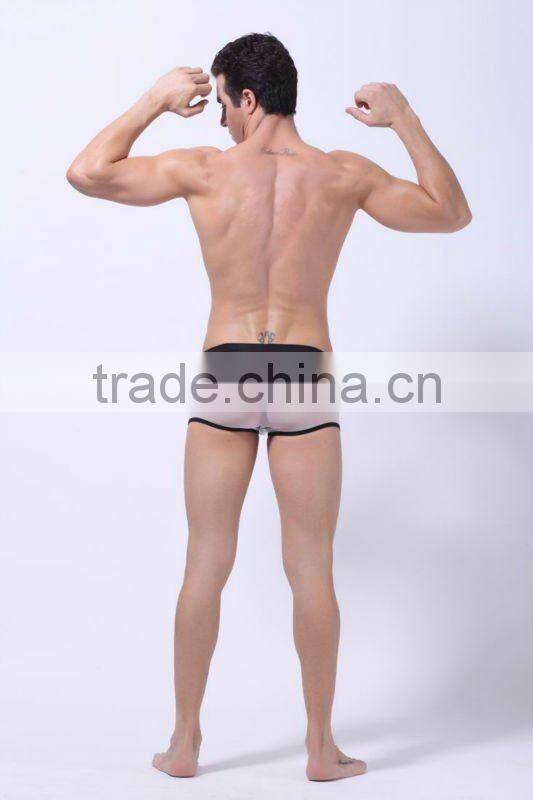 2012 latex sexy man's transparent underwear boxers
