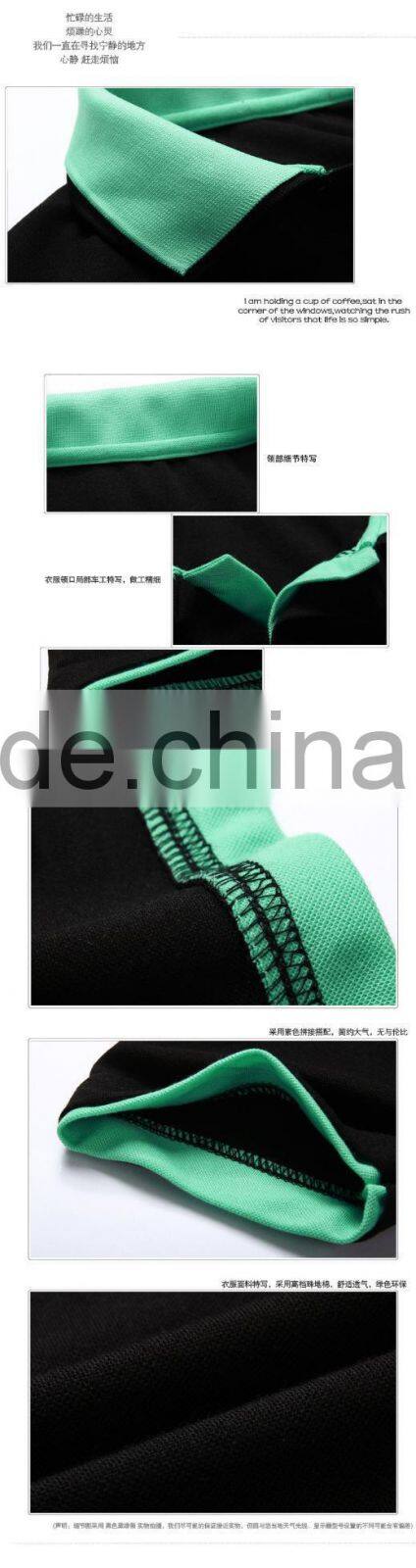 OEM100%Cotton Black Plain Polo Shirts for Man High Quality