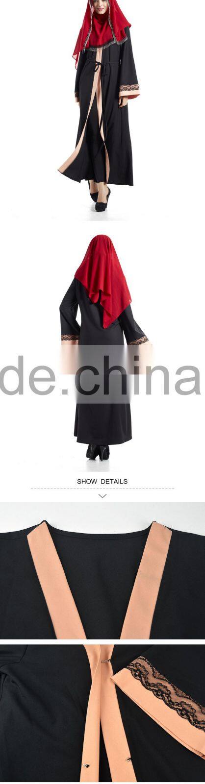 Zakiyyah E007 Dubai butterfly abaya models wrapped cardigan abaya black free size stone work