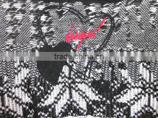 fashionable sweater for man 100% fine wool men's fancy woodland sweater