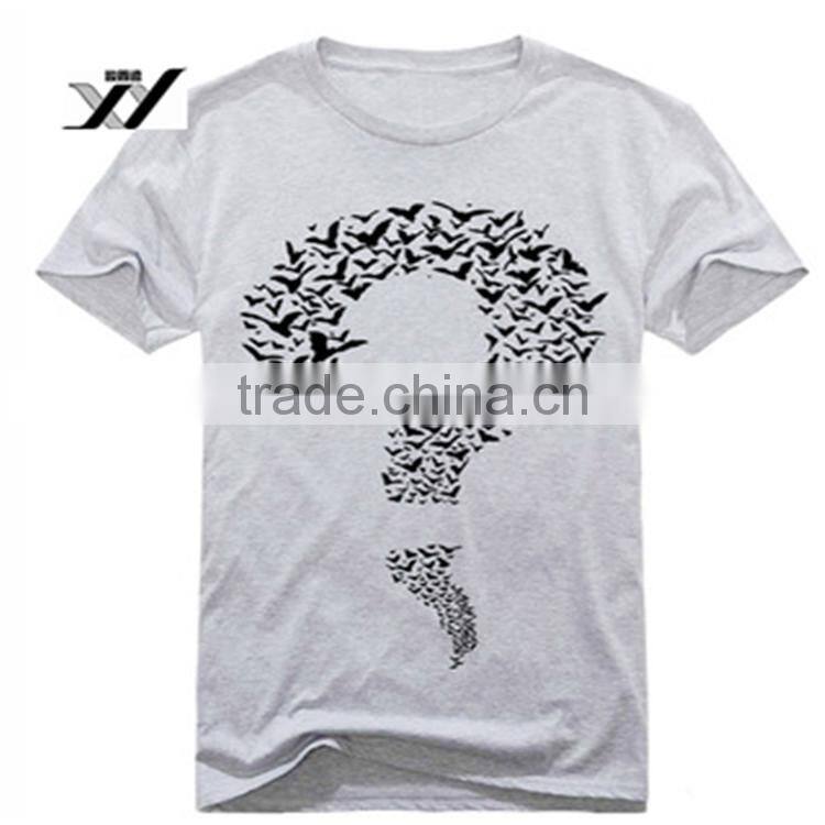 Fashion man t-shirt, cotton custom printed short sleeve t-shirts