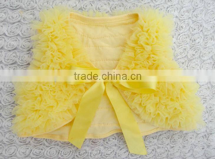 2014 hot sale wholesale sweet girls fashion chiffon ruffle shawls 0-7 yrs old