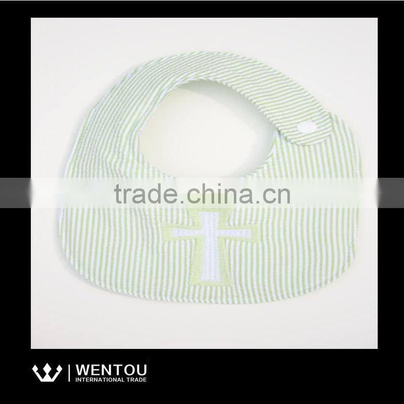 New Arrival Embroidered Seersucker Disposable Baby Bib