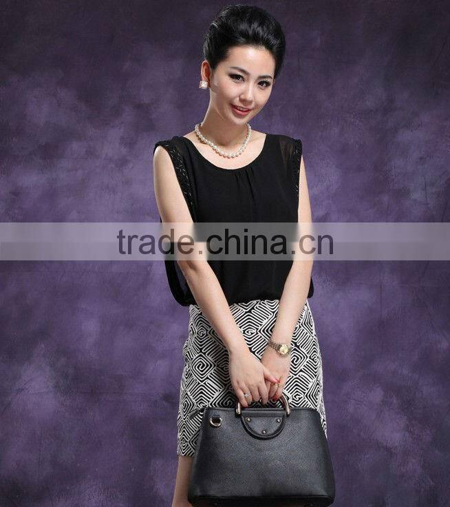 Newest Elegant Chiffon Beads Suumer Ladies Dresses