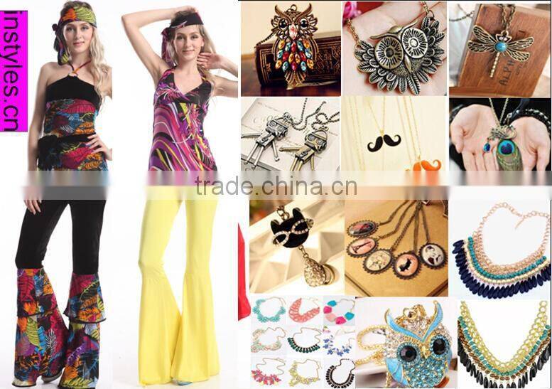 wholesaler 2014 instyles Long Chain Necklace Pendant fashion costume jewelry