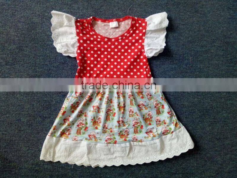 yiwu imported kids Halloween theme dress fashion girl pumpkin print frock