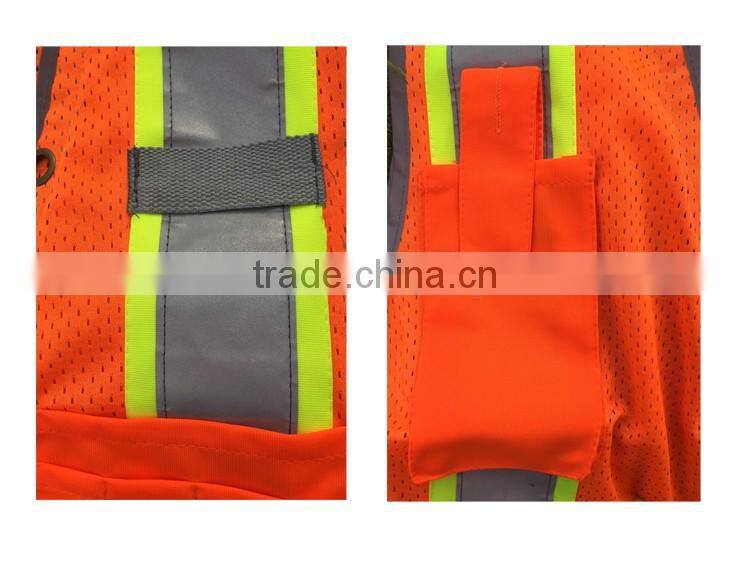 100% polyester safety hi vis sale mesh workwear reflective solid vests