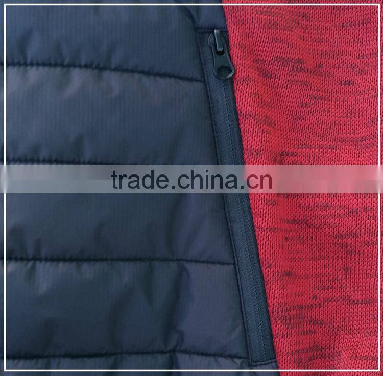 Mens softshell red sleeve sweater garments jacket knitted