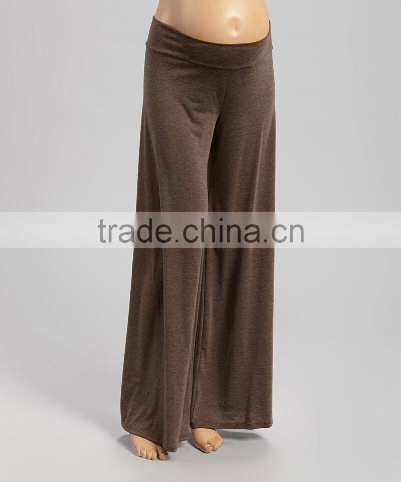New Design Maternity Trousers With Heather Cocoa Maternity Palazzo Pants Fashion Women Clothing WP80817-10