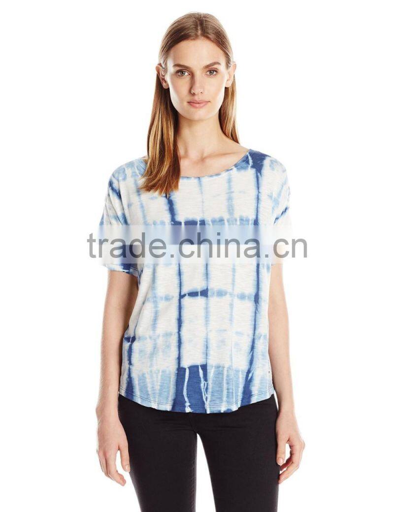 Women's Fashion Good Looking Short Sleeve Wholesale Tie Dye T-Shirt