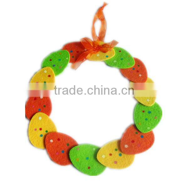 2014 factory sale 3mm felt material easter egg circle easter decoration