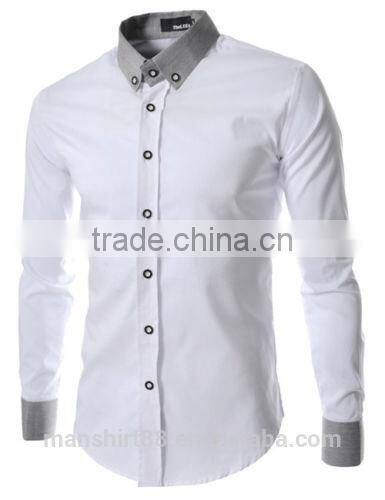 New design men button up slim fit casual shirt