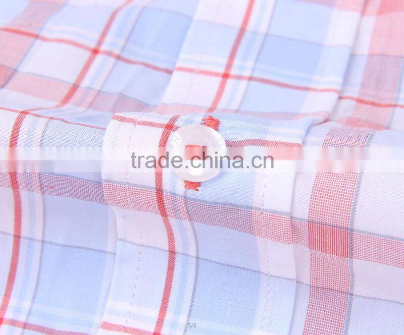 2017 new design plaid men's long sleeve casual shirt wholesale