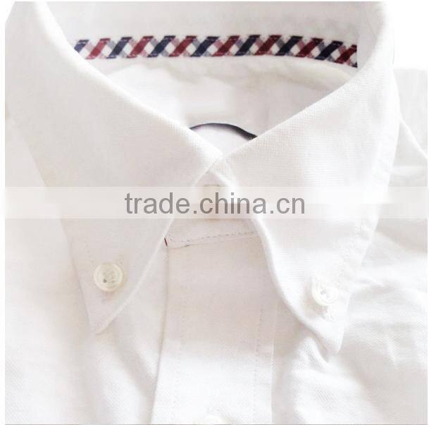 Latest design custom white oxford button down stone washed men shirt