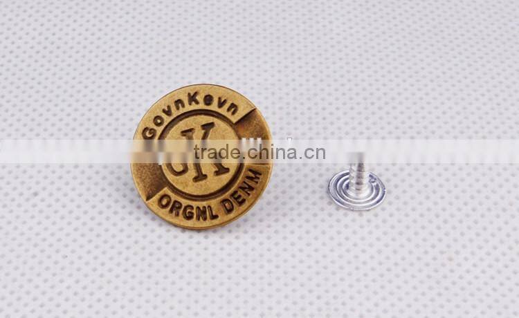 Fashionable Accessories Anti Copper Blazer Metal Buttons For Jeans