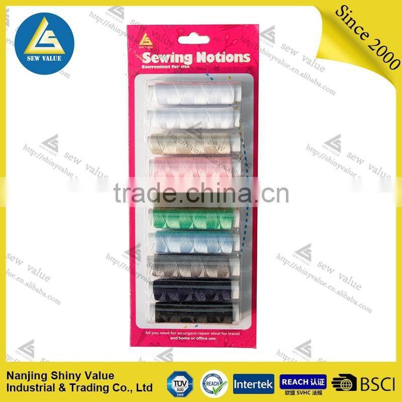 wholesale 3 rolls 100m 100% spun polyester sewing thread