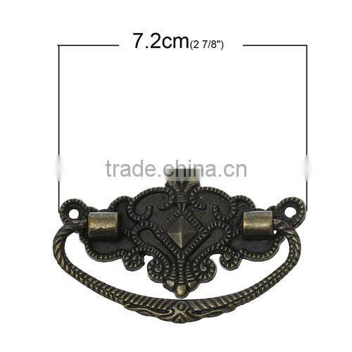 Custom Antique Bronze Irregular Pattern Jewelry Wooden Box Pull Handle Knobs