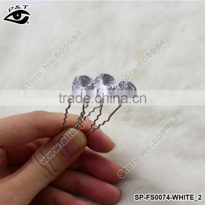 U shaped Hair pins Rhinestone Crystal hairpins for girls hair accessories wholesale