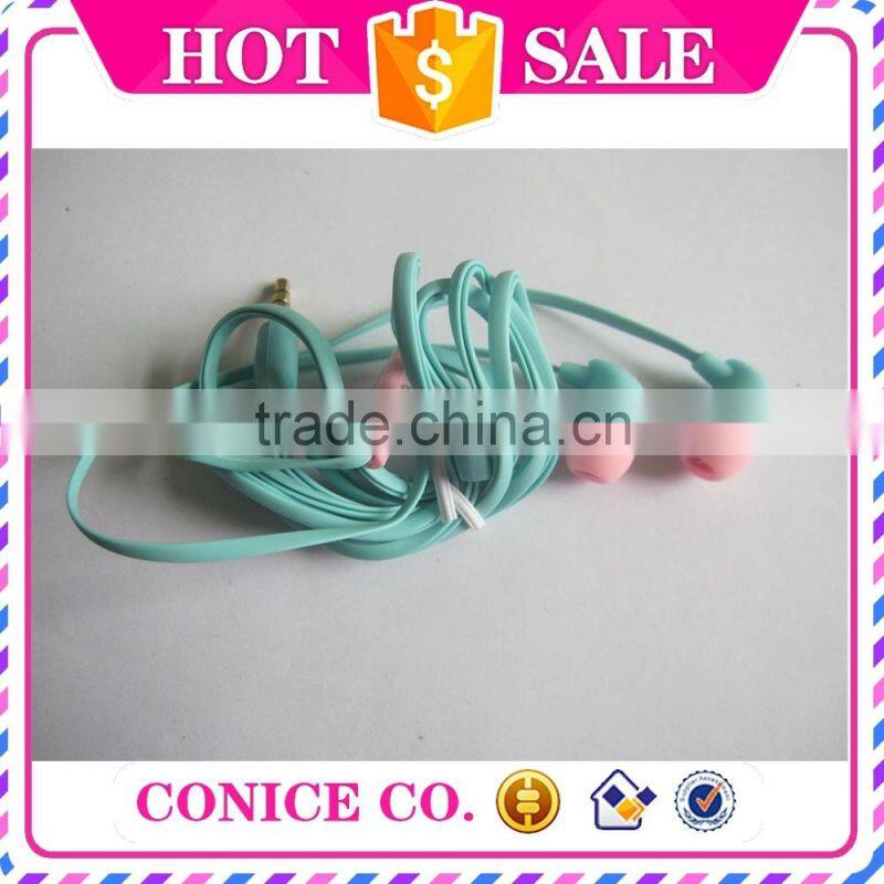 2015 colorful fashion mic in ear stereo earphone for cheap sale