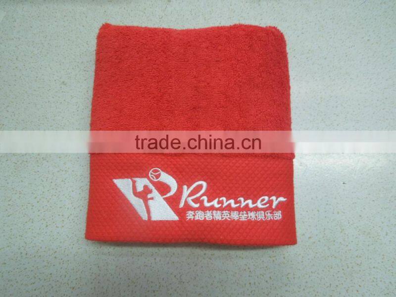 premium cotton hand towel, bright colors towel with embroidery logo
