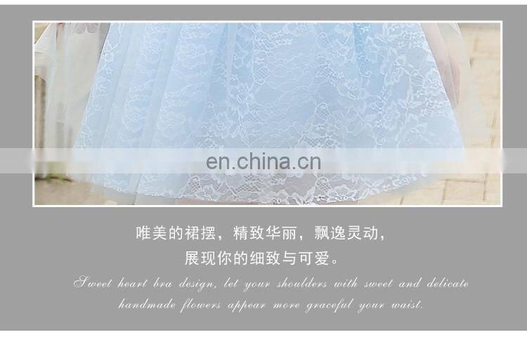 HS1614 Knee Length Short Lace Wedding Bridesmaid Dress Prom Party Dress