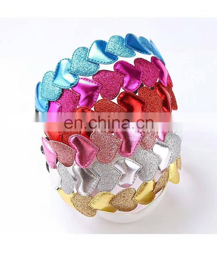 Amazon Hot sale cute sweat-heart plastic Headband for kids