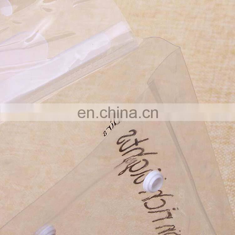 Cheap Price transparent high quality fashion flat bottom plastic pvc bag underwear/sockes/cloth packaging bag with hanger