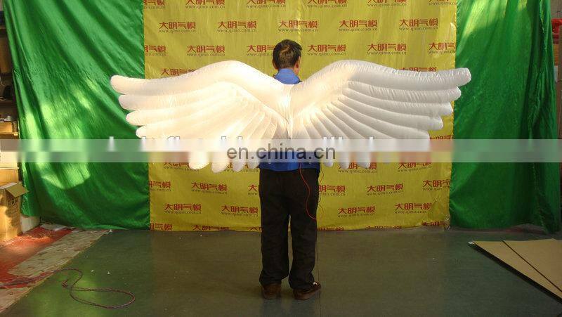 new design customized advertising inflatable angel wings costume